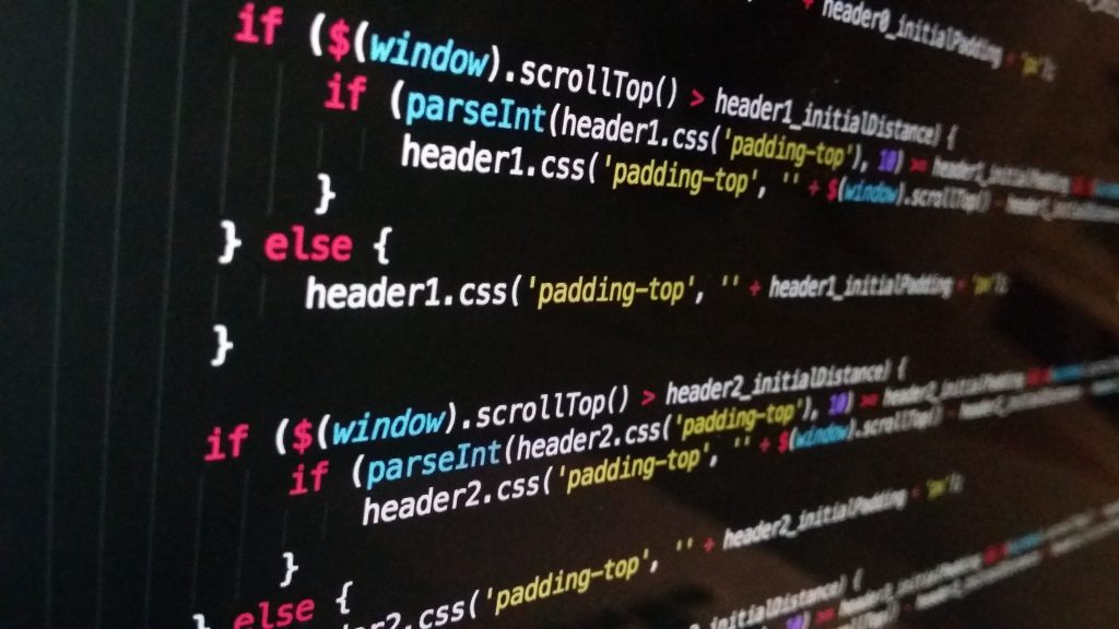 An image of html code for a website.