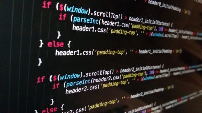 An image of html code for a website.